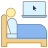 Trabajar en la cama icon