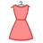 Vista posterior del vestido icon
