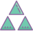 三个三角形 icon