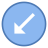 Circled Down Left icon