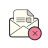 Excluir envelope aberto icon