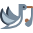 Fliegender Storch mit Bündel icon