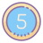 5 en círculo icon