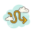 flèche ondulée icon