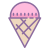 Sorvete Cone rosa icon