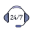 24 Hours Day Support icon
