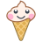 Crème glacée kawaii icon