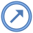 Circled Up Right icon