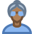 Person Old Female Skin Type 6 icon