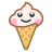 Crème glacée kawaii icon