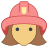 Bombero de sexo femenino icon