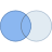 Mengendiagramm Schnittmenge & Differenzmenge links icon