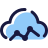 Grafico a linee cloud icon