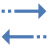 Flecha direccional horizontal icon