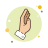 Vue latérale de la main icon