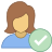 검사 사용자 여성 icon