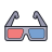 Occhiali 3D icon