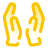 Deux mains icon