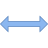 수평 크기를 조정 icon