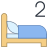 Dos camas icon