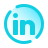 LinkedIn entouré icon