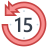 15 segundos Retroceder icon