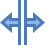 Fractionnement horizontal icon