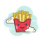 Patatine fritte kawaii icon