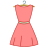 Vista posteriore del vestito icon
