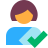 Geprüfter User weiblich icon