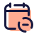 달력 마이너스 icon