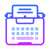 Máquina de escrever com papel icon