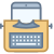 Schreibmaschine mit Tablet icon