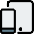 Multiple size phone screen and devices layout icon