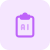 Advanced machine learning research checklist isolated on a white back icon