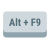 tasto alt-più-f9 icon
