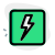 Electricity substation with a thunderbolt logotype icon