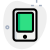 Small screen cell phone with home button icon