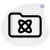 Folder on Atomic Research isolated on a white background icon