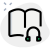 Book on audio editing isolated on a white background icon