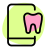 Cell phone to book in upcoming dental Care visit appointment icon