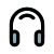 Stylish headphone for music and professional use icon