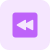 Rewind arrow function on multimedia keyboard layout icon