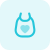 Newborn baby bib for eating and other purpose icon