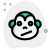 Confused monkey facial expression emoji for instant messenger icon