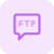 FTP server on a chat inbox isolated on a white background icon