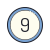 9 en círculo icon