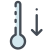 Thermometer unten icon