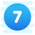 7 en círculo C icon