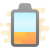 Halb aufgeladene Batterie icon